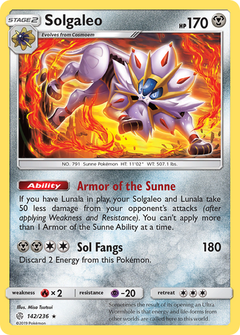 Solgaleo (142/236) [Sun & Moon: Cosmic Eclipse] - Waypoint Games CA