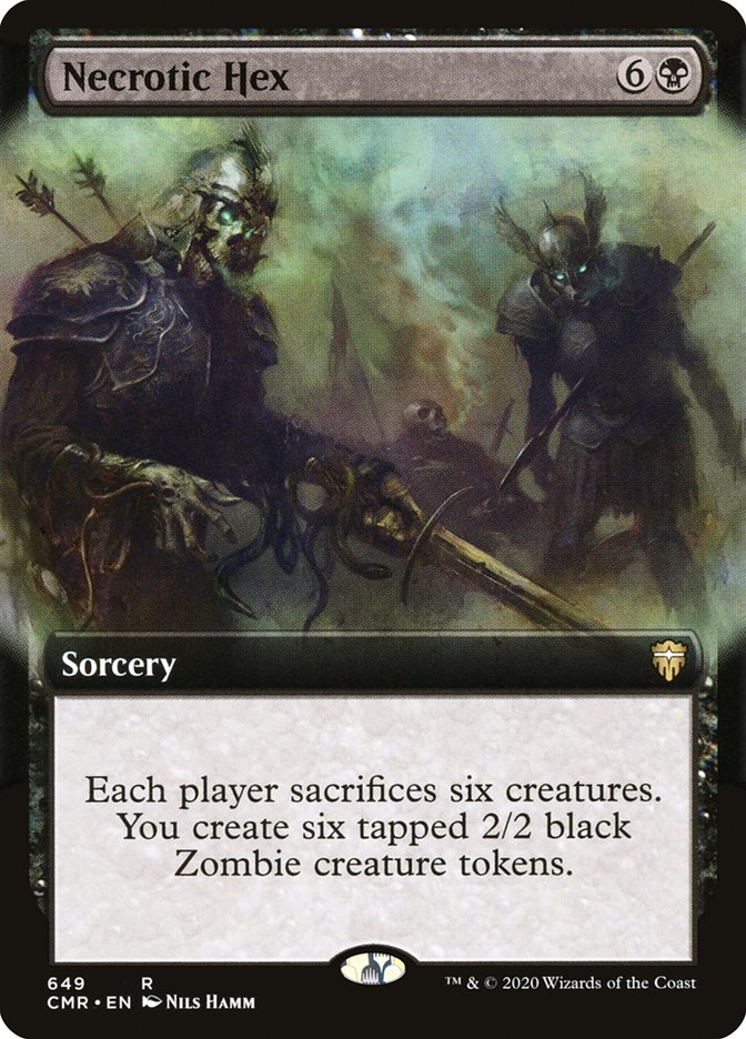 Necrotic Hex (Extended Art) [Commander Legends] - Waypoint Games CA
