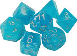 Chessex: Polyhedral Luminary™ Dice sets - Sky/Silver