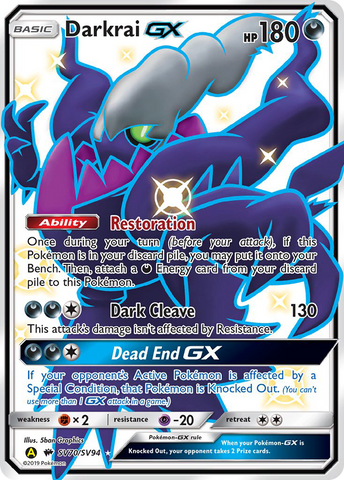 Darkrai GX (SV70/SV94) [Sun & Moon: Hidden Fates - Shiny Vault] - Waypoint Games CA