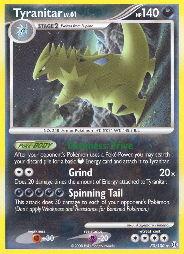 Tyranitar (30/100) (Theme Deck Exclusive) [Diamond & Pearl: Stormfront] - Waypoint Games CA