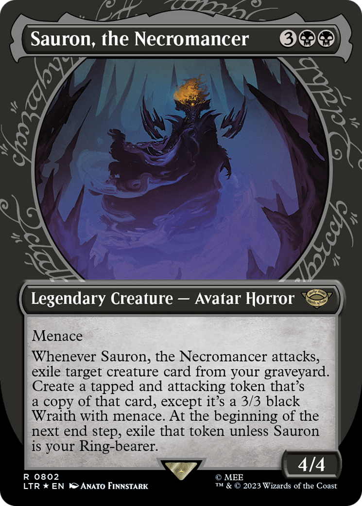 Sauron, the Necromancer (Showcase) (Surge Foil) [The Lord of the Rings: Tales of Middle-Earth]