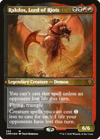 Rakdos, Lord of Riots (Etched) [Commander Legends] - Waypoint Games CA