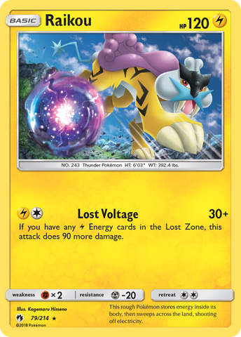 Raikou (79/214) [Sun & Moon: Lost Thunder] - Waypoint Games CA