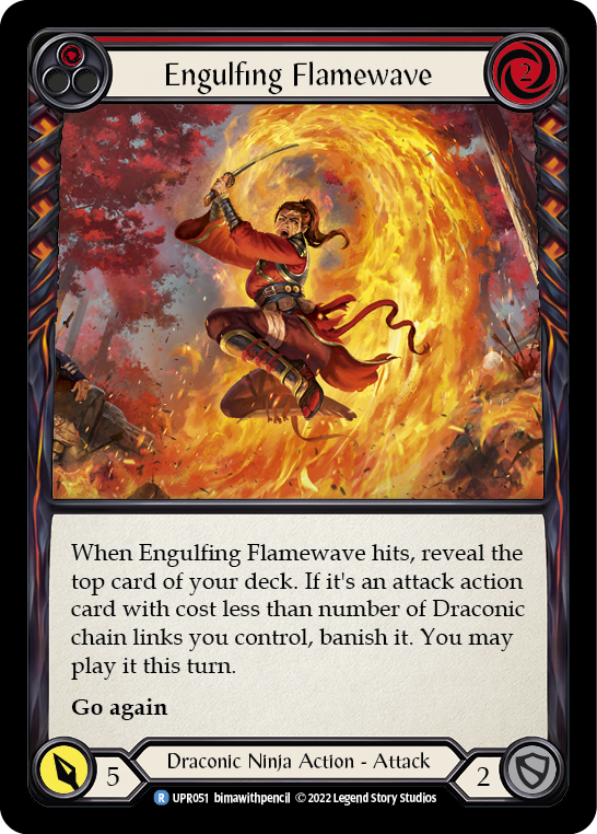Engulfing Flamewave (Red) [UPR051] (Uprising)  Rainbow Foil - Waypoint Games CA