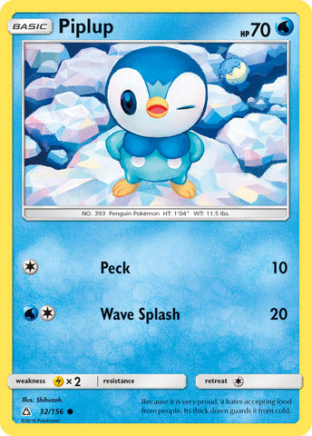 Piplup (32/156) [Sun & Moon: Ultra Prism] - Waypoint Games CA