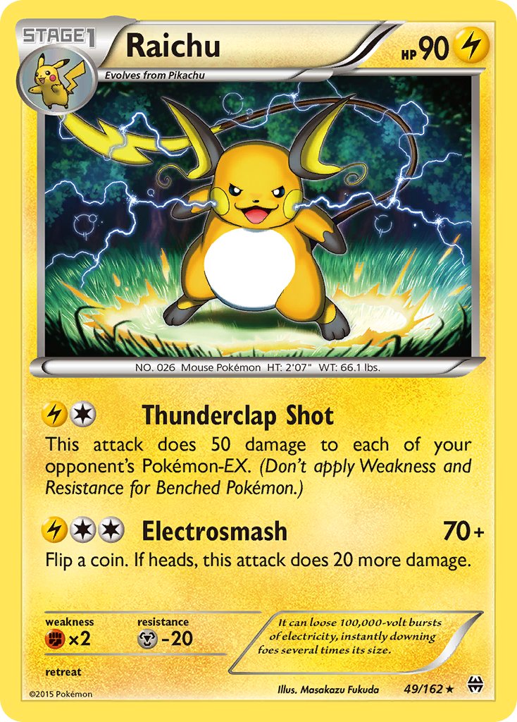 Raichu (49/162) (Theme Deck Exclusive) [XY: BREAKthrough] - Waypoint Games CA