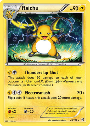 Raichu (49/162) (Theme Deck Exclusive) [XY: BREAKthrough] - Waypoint Games CA