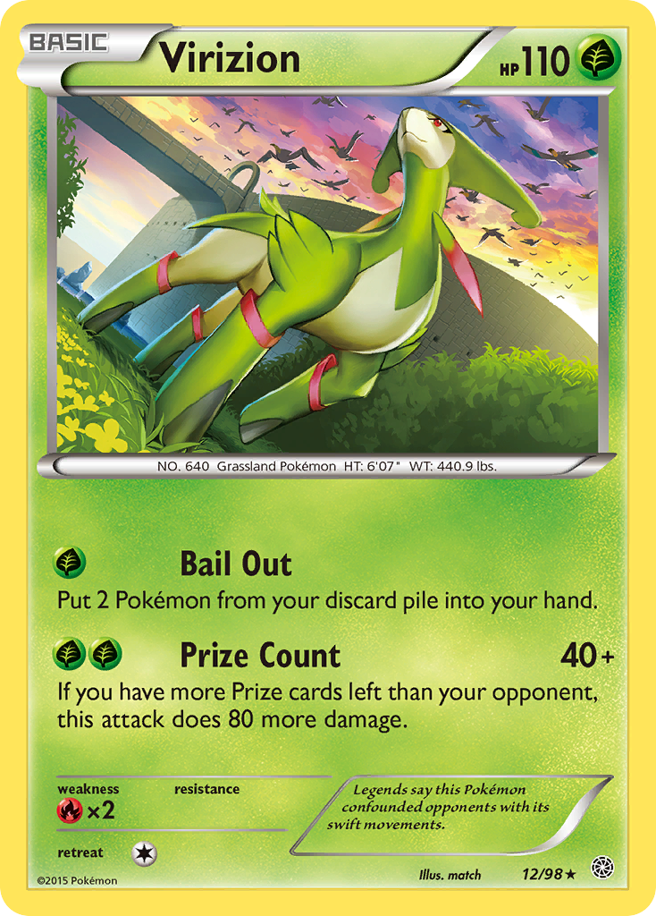 Virizion (12/98) [XY: Ancient Origins] - Waypoint Games CA