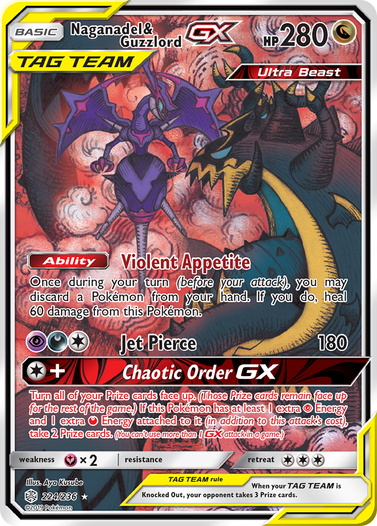 Naganadel & Guzzlord GX (224/236) [Sun & Moon: Cosmic Eclipse] - Waypoint Games CA