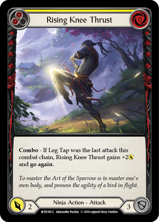 Rising Knee Thrust (Yellow) [WTR105-C] (Welcome to Rathe)  Alpha Print Normal - Waypoint Games CA
