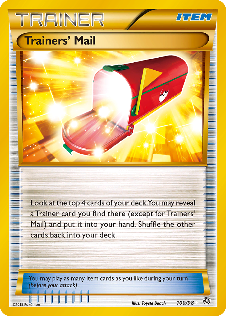 Trainers' Mail (100/98) [XY: Ancient Origins] - Waypoint Games CA