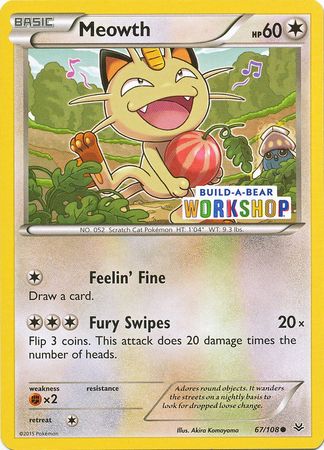 Meowth (67/108) (Build A Bear Workshop Exclusive) [XY: Roaring Skies] - Waypoint Games CA