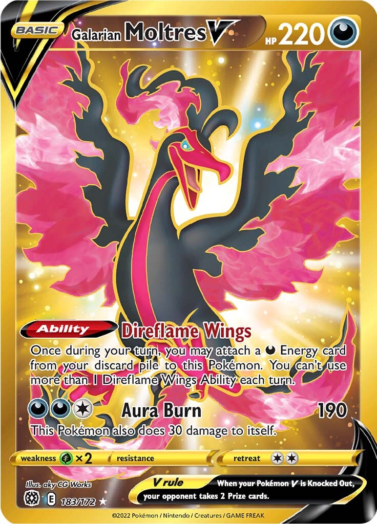 Galarian Moltres V (183/172) [Sword & Shield: Brilliant Stars] - Waypoint Games CA