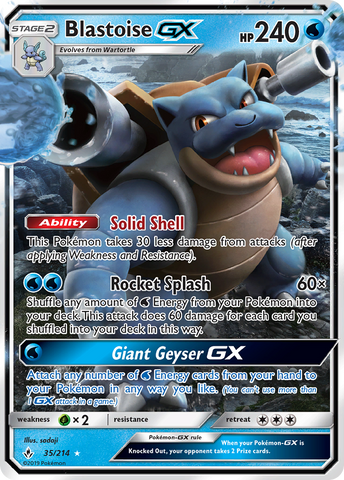 Blastoise GX (35/214) [Sun & Moon: Unbroken Bonds] - Waypoint Games CA