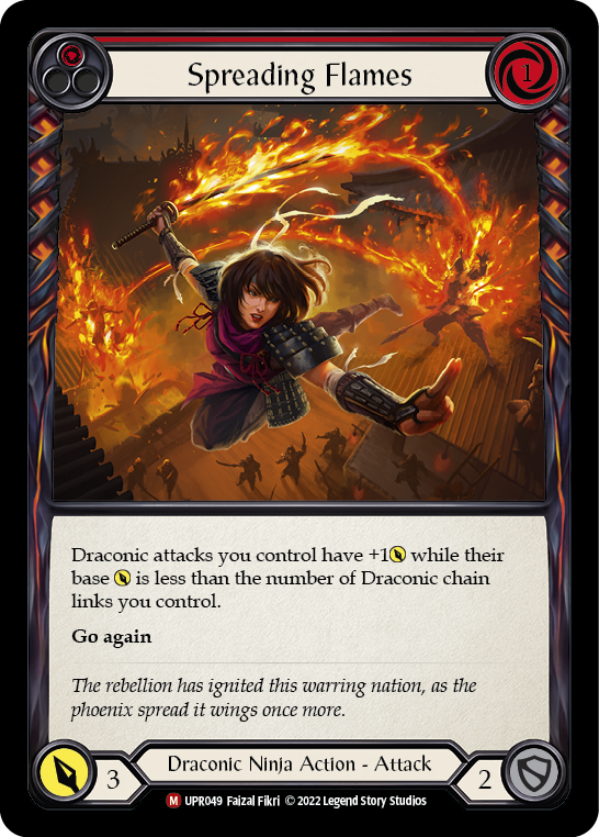Spreading Flames [UPR049] (Uprising)  Rainbow Foil - Waypoint Games CA