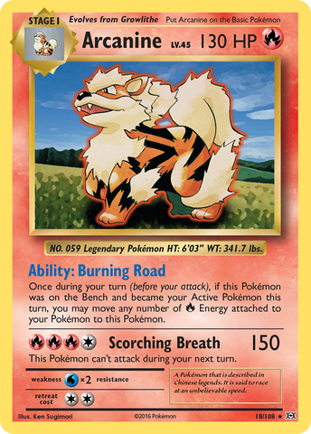 Arcanine (18/108) [XY: Evolutions] - Waypoint Games CA