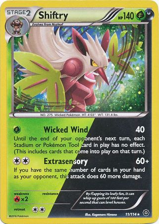 Shiftry (11/114) (Cosmos Holo) [XY: Steam Siege] - Waypoint Games CA