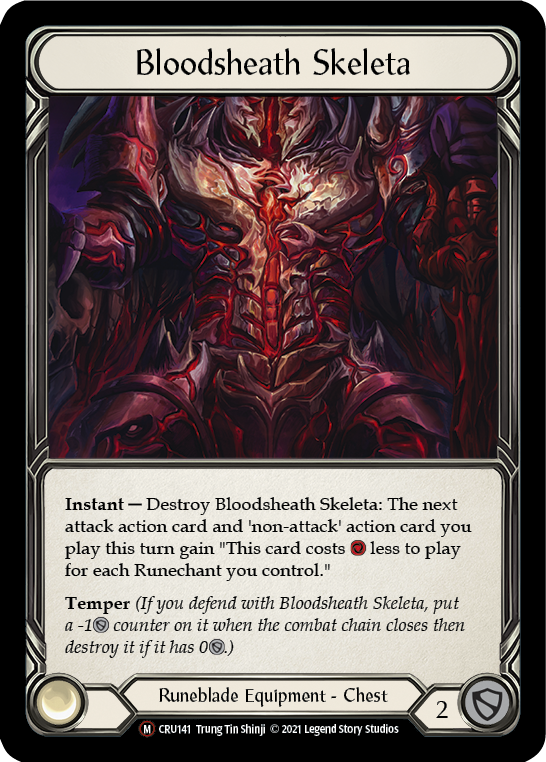 Bloodsheath Skeleta [U-CRU141] (Crucible of War Unlimited)  Unlimited Rainbow Foil - Waypoint Games CA
