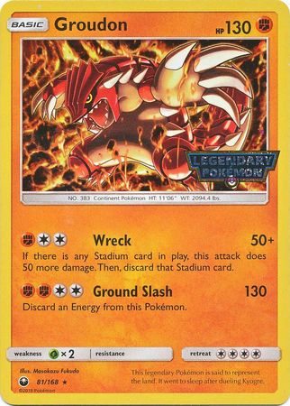 Groudon (81/168) (Cosmos Holo GameStop Promo) [Sun & Moon: Celestial Storm] - Waypoint Games CA