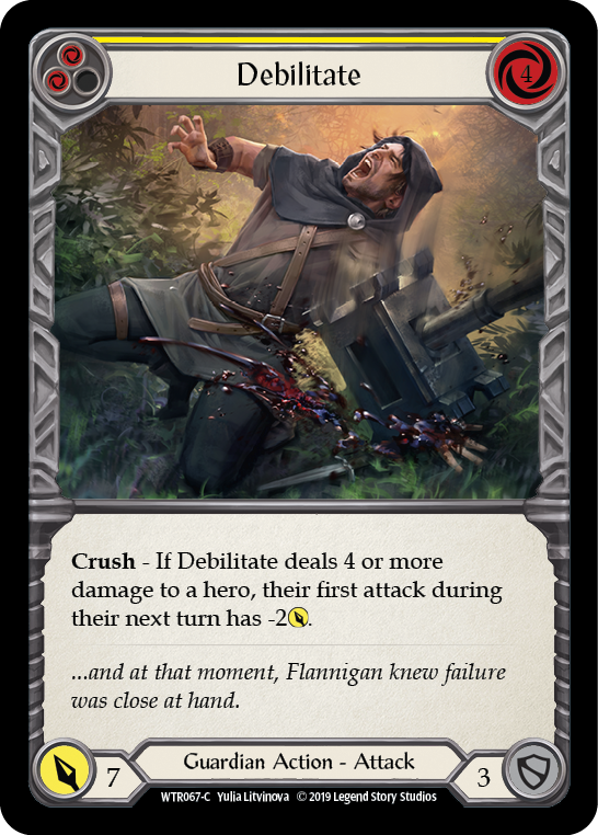 Debilitate (Yellow) [WTR067-C] (Welcome to Rathe)  Alpha Print Rainbow Foil - Waypoint Games CA