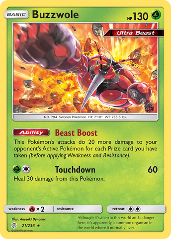 Buzzwole (21/236) [Sun & Moon: Cosmic Eclipse] - Waypoint Games CA