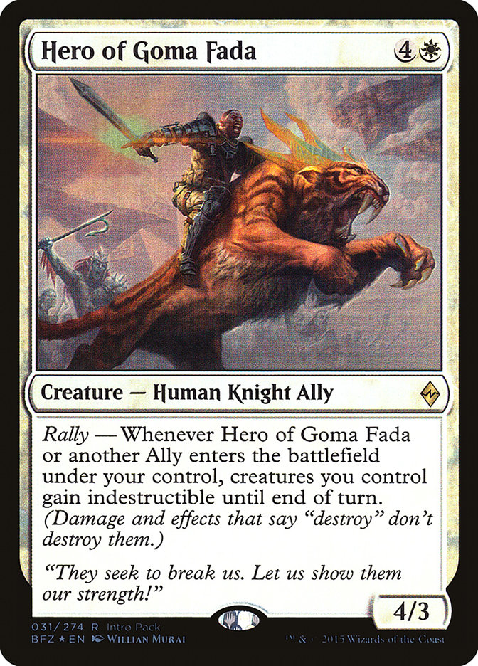Hero of Goma Fada (Intro Pack) [Battle for Zendikar Promos] - Waypoint Games CA