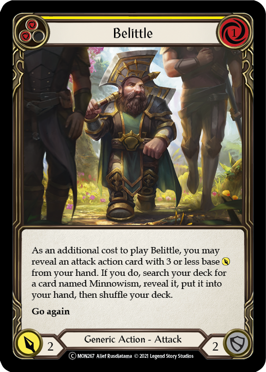 Belittle (Yellow) [U-MON267-RF] (Monarch Unlimited)  Unlimited Rainbow Foil - Waypoint Games CA
