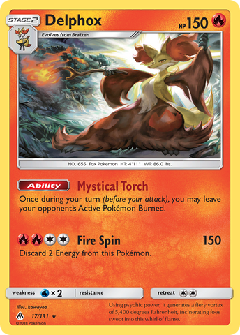 Delphox (17/131) [Sun & Moon: Forbidden Light] - Waypoint Games CA