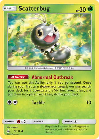 Scatterbug (5/131) [Sun & Moon: Forbidden Light] - Waypoint Games CA
