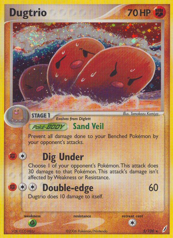 Dugtrio (5/100) (Theme Deck Exclusive) [EX: Crystal Guardians] - Waypoint Games CA