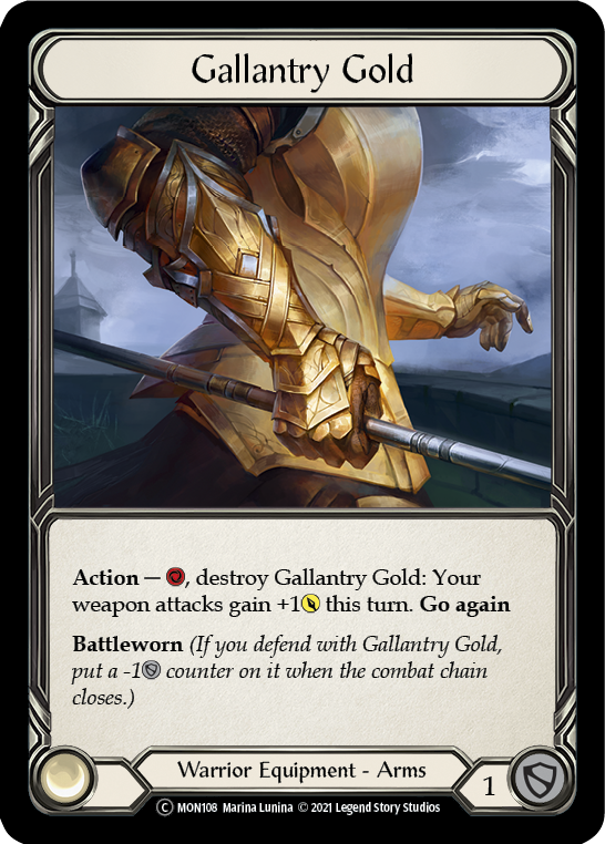 Gallantry Gold [U-MON108-RF] (Monarch Unlimited)  Unlimited Rainbow Foil - Waypoint Games CA