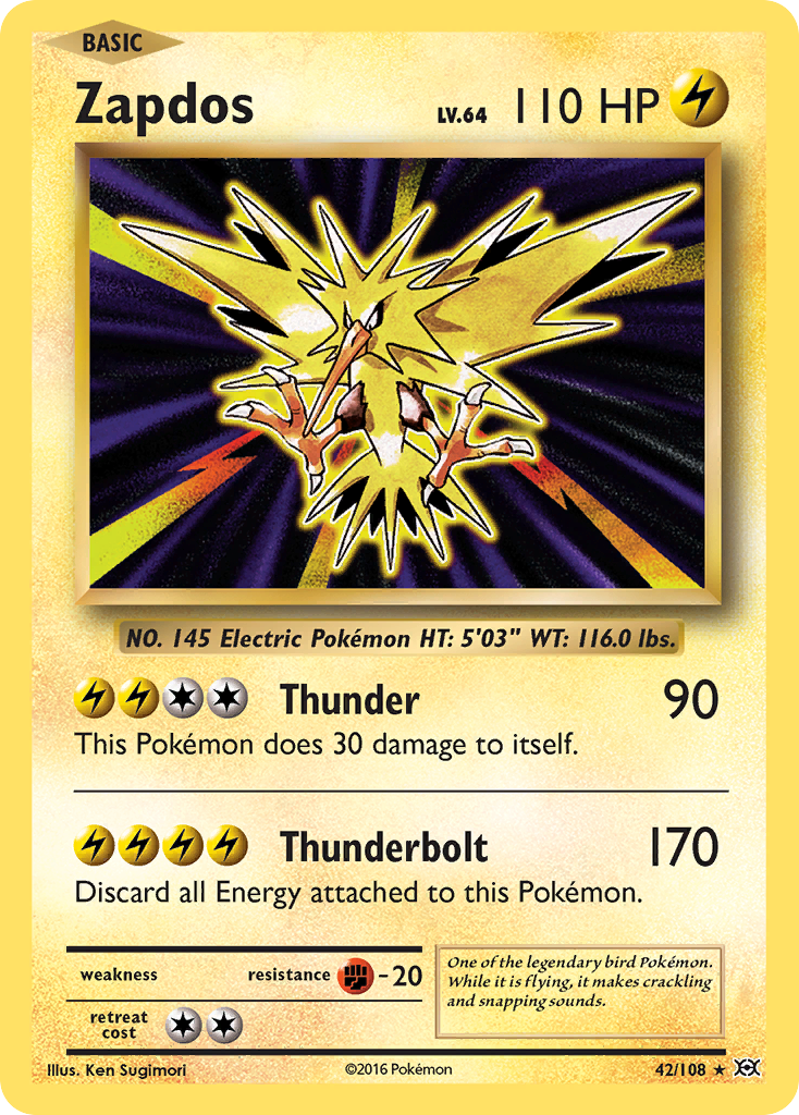 Zapdos (42/108) [XY: Evolutions] - Waypoint Games CA