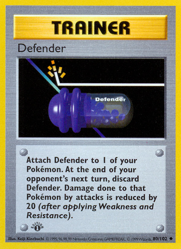 Defender (80/102) (Shadowless) [Base Set 1st Edition] - Waypoint Games CA