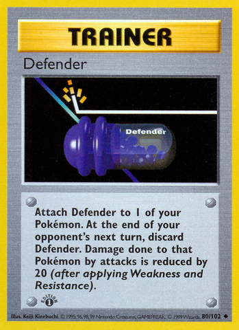 Defender (80/102) (Shadowless) [Base Set 1st Edition] - Waypoint Games CA