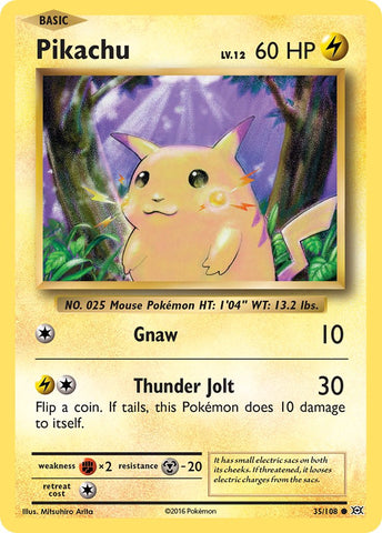 Pikachu (35/108) (Theme Deck Exclusive) (Cracked Ice Holo) [XY: Evolutions] - Waypoint Games CA