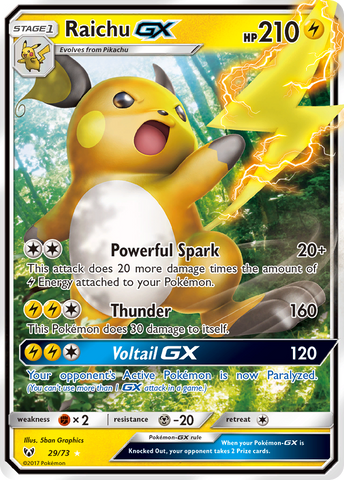 Raichu GX (29/73) [Sun & Moon: Shining Legends] - Waypoint Games CA