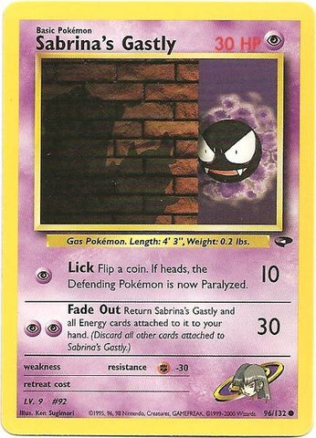 Sabrina's Gastly (96/132) [Gym Challenge Unlimited] - Waypoint Games CA