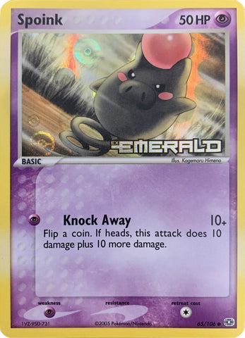 Spoink (65/106) (Stamped) [EX: Emerald] - Waypoint Games CA
