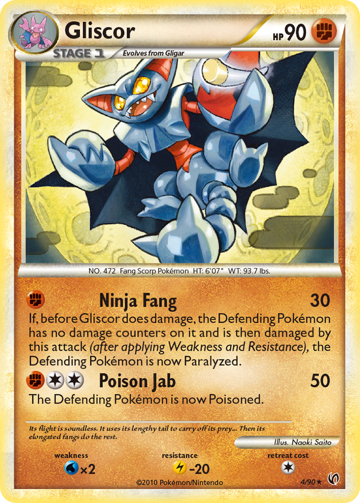 Gliscor (4/90) [HeartGold & SoulSilver: Undaunted] - Waypoint Games CA