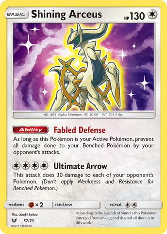Shining Arceus (57/73) [Sun & Moon: Shining Legends] - Waypoint Games CA