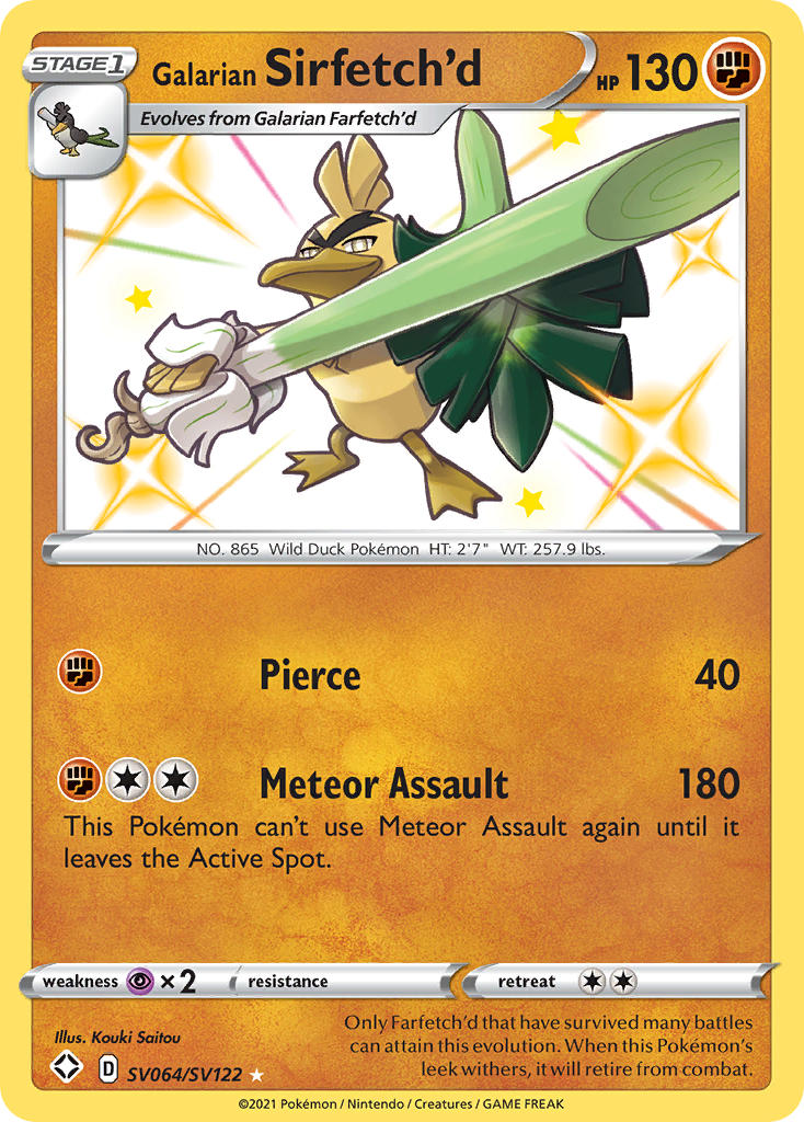 Galarian Sirfetch'd (SV064/SV122) [Sword & Shield: Shining Fates] - Waypoint Games CA
