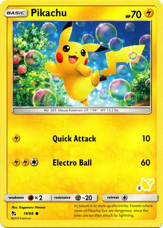 Pikachu (19/68) (Pikachu Stamp #2) [Battle Academy 2020] - Waypoint Games CA
