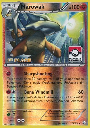 Marowak (78/162) (League Promo 1st Place) [XY: BREAKthrough] - Waypoint Games CA
