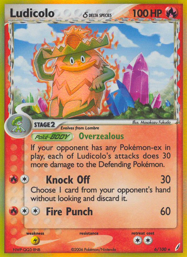 Ludicolo (6/100) (Delta Species) [EX: Crystal Guardians] - Waypoint Games CA