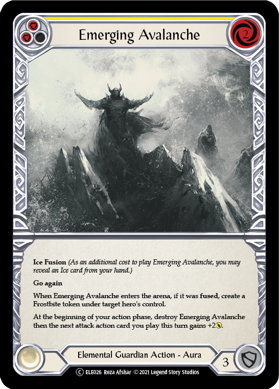 Emerging Avalanche (Yellow) [U-ELE026] (Tales of Aria Unlimited)  Unlimited Rainbow Foil - Waypoint Games CA
