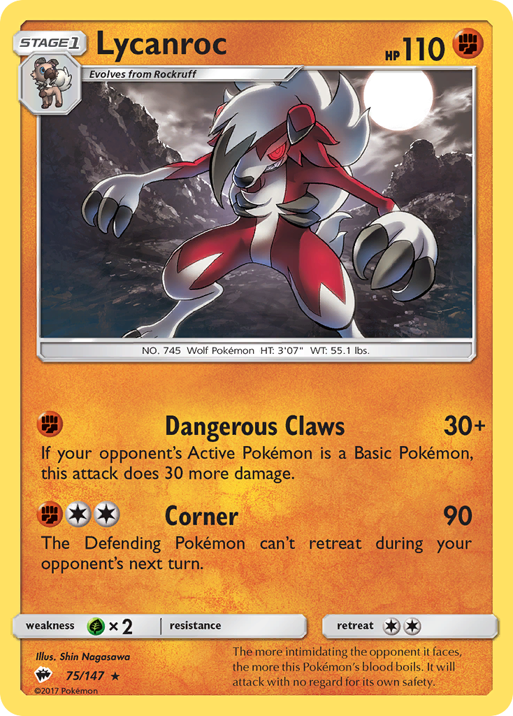 Lycanroc (75/147) [Sun & Moon: Burning Shadows] - Waypoint Games CA