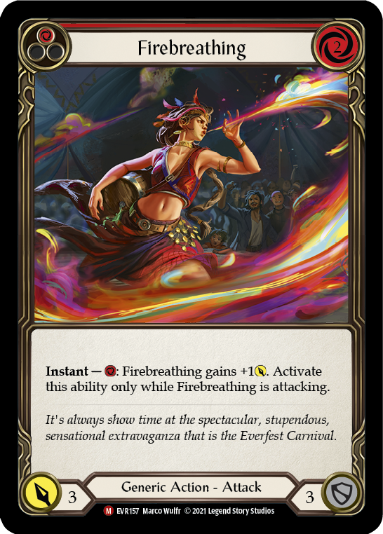 Firebreathing [EVR157] (Everfest)  1st Edition Rainbow Foil - Waypoint Games CA