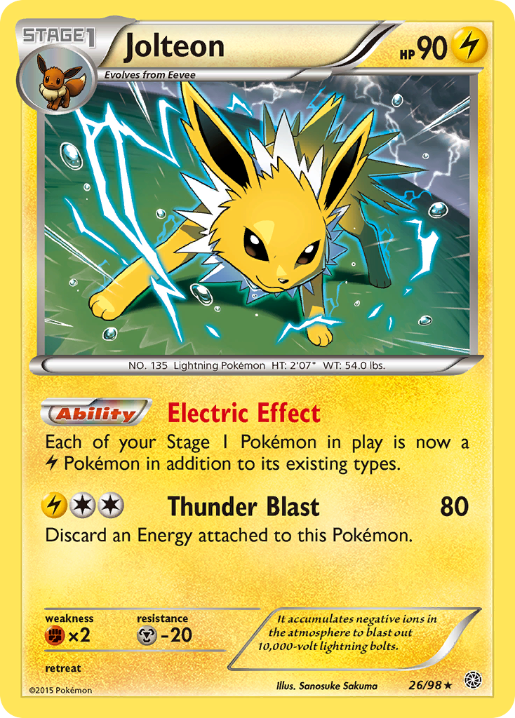 Jolteon (26/98) [XY: Ancient Origins] - Waypoint Games CA