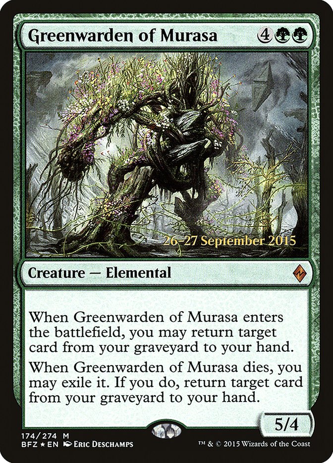 Greenwarden of Murasa [Battle for Zendikar Prerelease Promos] - Waypoint Games CA